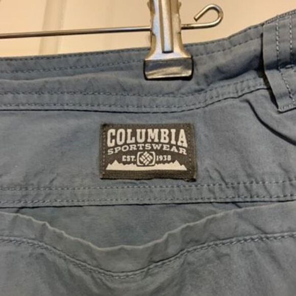 Columbia Size 38 Light Blue Lightweight Outdoor Shorts - Picture 2 of 5